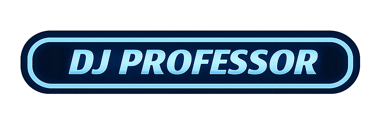 DJ Professor lightbox with blue glow